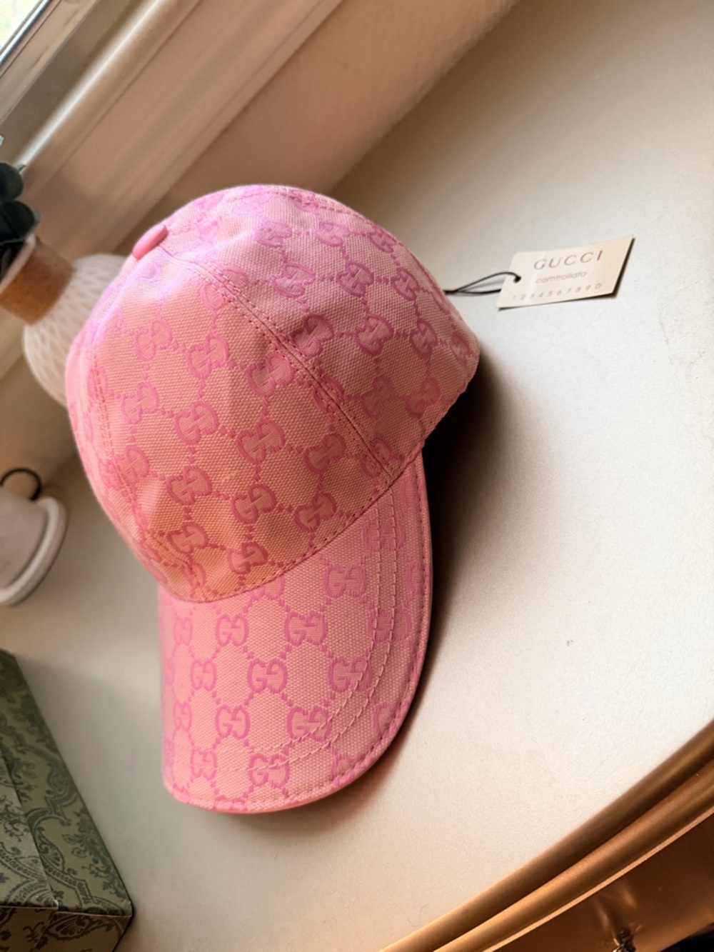 Pink GG Logo Baseball Cap New - Picture 5 of 8
